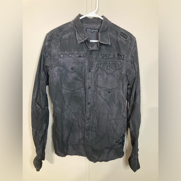 Affliction Black Premium Long Sleeve Button Up Shirt - Picture 1 of 3